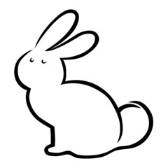 Cute rabbit silhouette