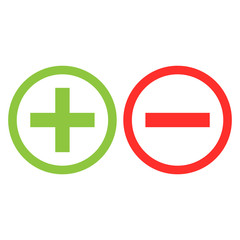 plus minus icon, isolated vector