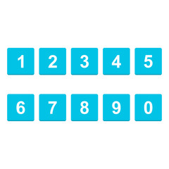 number set icon vector