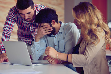 Coworkers Team Work Modern Office Place.