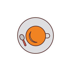 Coffee icon logo design illustration