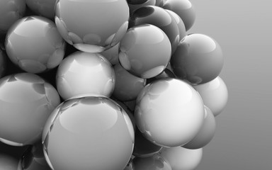 Abstract 3d shapes on background. 3d image. 3d rendering.