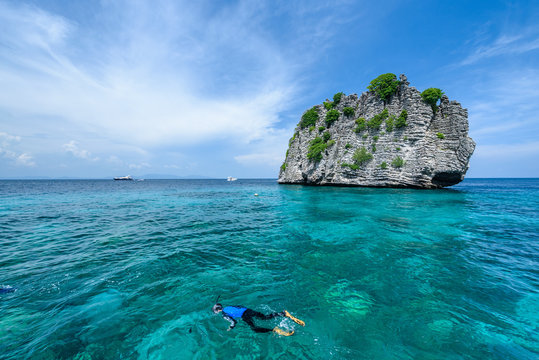 Beautiful seaview of Koh Rok, Krabi Thailand