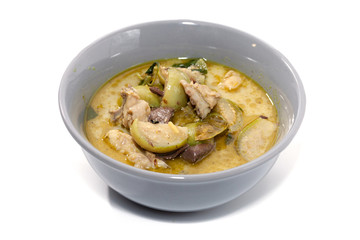 Green Curry With Chicken on bowl