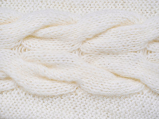 Christmas background of white knitting pattern
