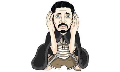 man action cartoon vector