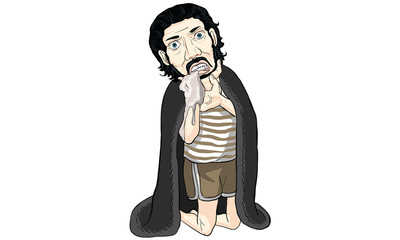 man action cartoon vector