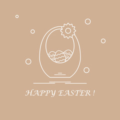 Cute vector illustration with symbols for Easter.