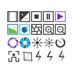Photography Related Vector Graphic Icons