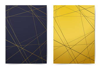 Modern folder collection with contemporary art-deco style line pattern