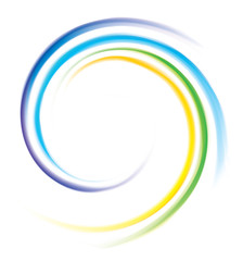 Vector backdrop of spiral rainbow spectrum