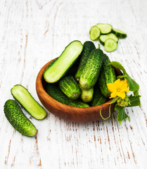 Fresh cucumbers