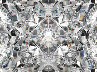 Diamond closeup and kaleidoscope pattern - obrazy, fototapety, plakaty