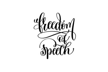 freedom of speech hand written lettering inscription