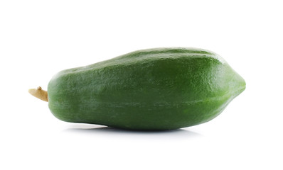 papaya close up isolated on white background