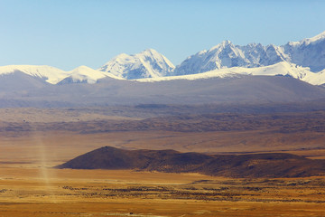 mountain landscape of the cliff in the Himalayas