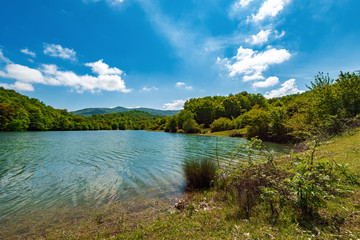 Fototapeta premium Beautiful view of high mountain lake