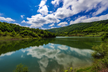 Fototapeta premium Beautiful view of high mountain lake