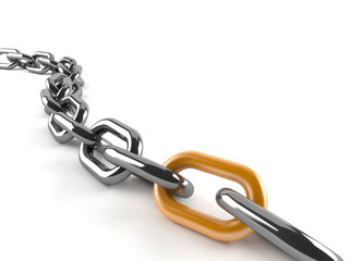 Obraz premium Chain with golden link