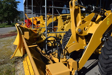 待機中の除雪車