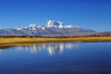 Naklejka premium mountain landscape of the cliff in the Himalayas