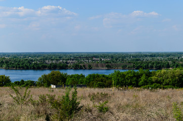 Fototapeta na wymiar View on a river Dnieper on spring