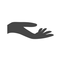 Illustration of a hand offering, Hand icon