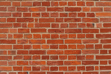 Vintage red brick wall as background, texture
