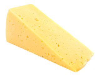 piece of cheese isolated on white background