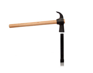 Hammer hitting a chisel