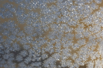 Obraz premium Texture of frost and snowflake