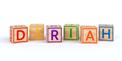 Name Dariah bunte Würfel