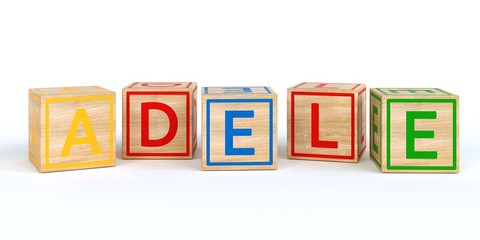 Name Adele bunte W&uuml;rfel