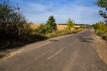 Rural road in Ukraine