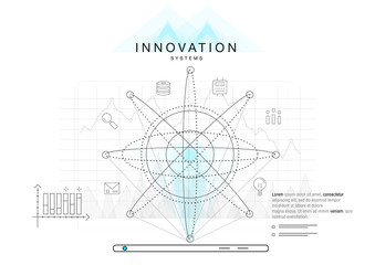 Future technics Innovation systems layouts in polygonal contour line composition