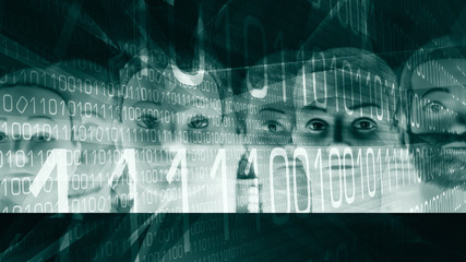 Cyber attack inspiration, robot heads