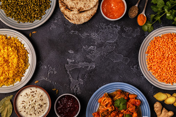 Traditional Indian curry with vegetables.