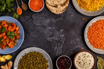 Traditional Indian curry with vegetables.