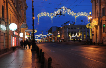  Christmas decoration of the Nevsky prospect