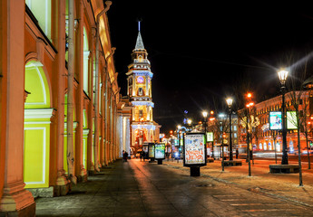 Fototapeta na wymiar Christmas decoration of the Nevsky prospect
