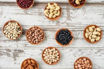 collection of different legumes for background