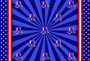 Heavy large white diamond steel plate. Template for American Holidays, 3D Illustration, Beautiful background in the colors Red, White and Blue.