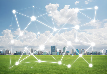 Fototapeta premium Networking and social communication as means for effective business strategy