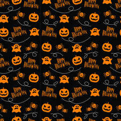 Seamless Pattern Happy Halloween 