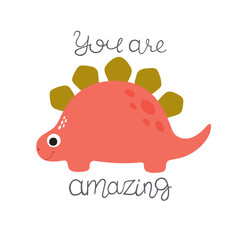 Cute dino illustration