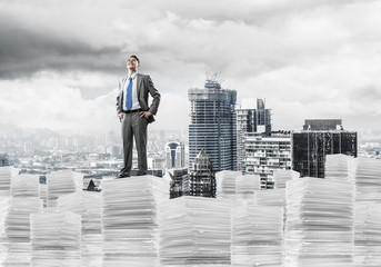 Successful confident businessman in suit.