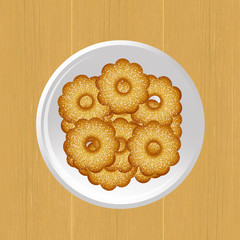 biscuits in the plate