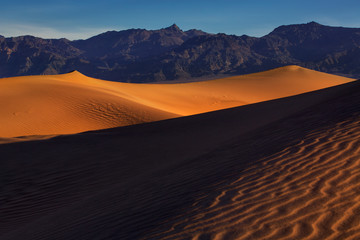 Fototapeta na wymiar Mesquite flat dunes, Death Valley National Park, California, USA