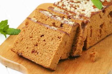 Sliced spice cake