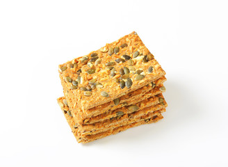 Pumpkin seed cheddar crackers